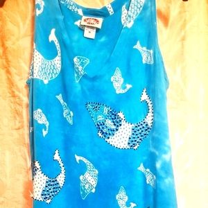Sequined Batik Cover Up
